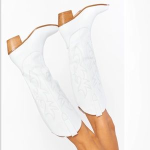 White Billini Urson cowboy boots